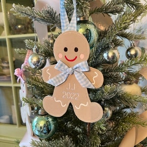 Gingerbread Christmas Ornament, Personalized Christmas Ornament, 2024 Christmas Ornament