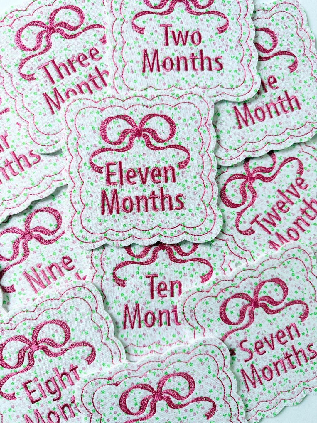 Floral Baby Milestone Cards With Bow - Etsy