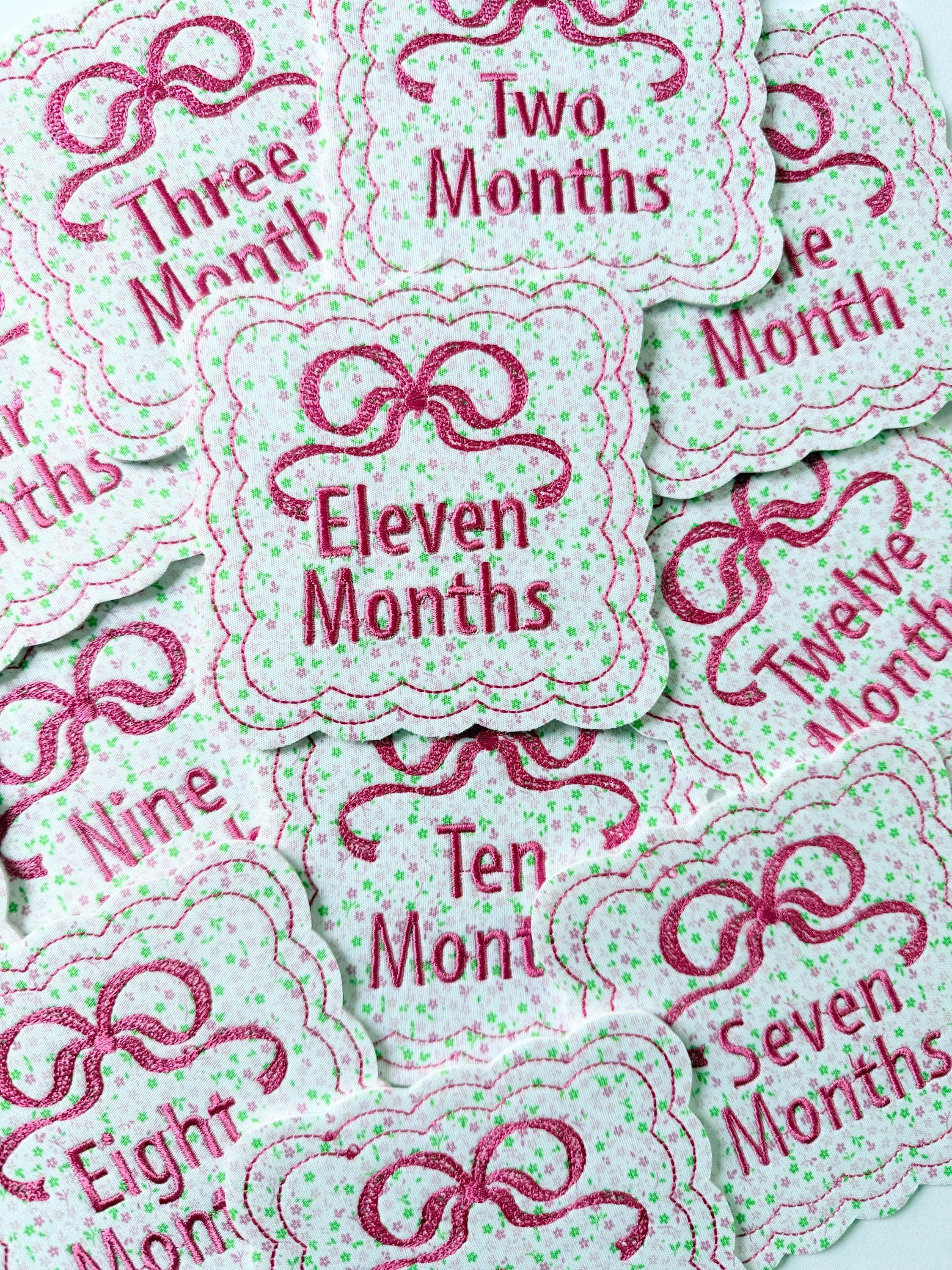Floral Baby Milestone Cards With Bow - Etsy