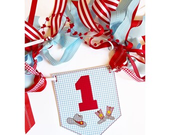 Cowboy Pendant,Western Birthday Party, Cowboy Banner, 1st Western Birthday,