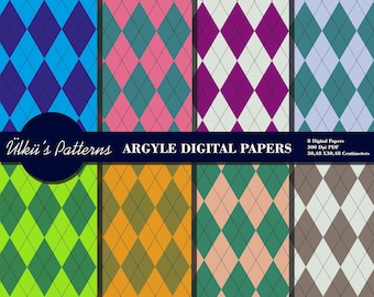 Papiers numériques à motifs de losanges,Papier numérique à losanges,Arrière-plan à motifs losanges,Motif à motifs de losanges,Paquet de papier numérique à motifs de losanges colorés,Papier numérique jacquard à motifs de losanges