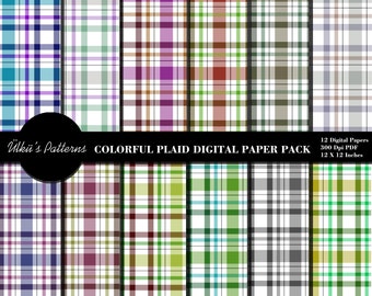 Farbenfrohes, kariertes digitales Papier, kariertes Muster, Tartan-Plaid-Papiere, Thanksgiving-nahtlose karierte Papiere, Herbstkaropapier, karierter Hintergrund