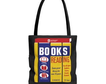 Baltimore Library Book Spine Tote Bag - Literary Gift