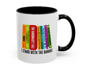 Banned Books Coffee Mug, Literary Gift for Readers