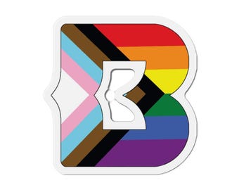 Progress Pride B Die-Cut Magnet