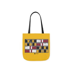 Maryland Flag Bookshelf Canvas Tote Bag, Book Lover Gift