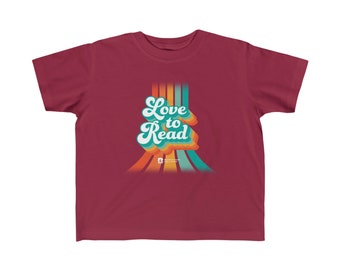 Retro Love to Read Toddler's Fine Jersey Tee