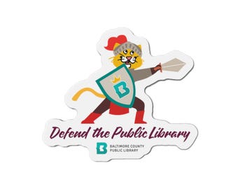 Defend the Public Library Die-Cut Magnet