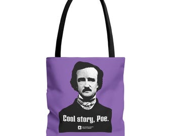 Cool Story, Poe - Edgar Allan Poe Tote Bag, Gothic Literature Lover Gift