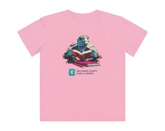 Kids Bookworm T-Shirt, Reading Turtle, Library Pride