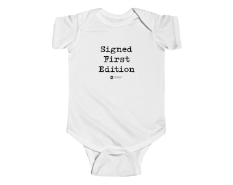 Signed First Edition - Dad - baby bodysuit | Newborn milestone onesie