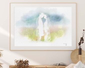 In Love| The Princess Bride| Watercolor Painting| Digital Download, movie art, gift for her, anniversary, engagement, printable, romance