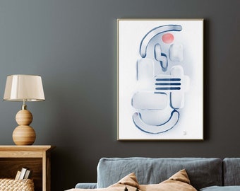 Droid Abstrakt | Aquarell Wandkunst