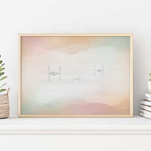 Ties Over Takodana | Star Wars Inspired | Watercolour Print |Digital Download, office decor, minimalist wall art, fan art, movie art