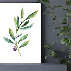 Olive Branch | Watercolour | Wall Art