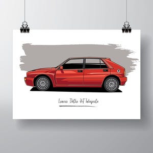 Lancia Delta HF Integrale Evoluzione - Stampa disegno