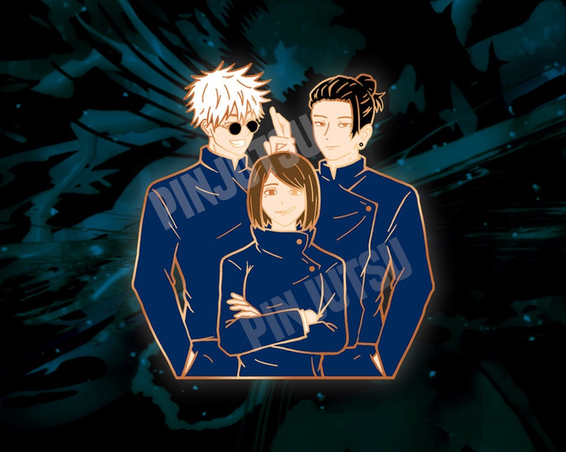 PREORDER: Jujutsu Kaisen Trio Enamel Pins Standard Grade | Etsy