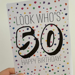 Regardez Who's 40,50,60 Joyeux anniversaire | 40e | 50e | 60e | Carte d'anniversaire d'âge