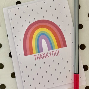Bedankkaart | Regenboog bedankt | Bedankt