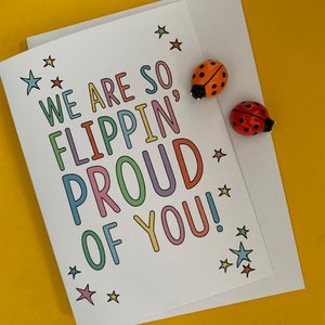 Biglietto di congratulazioni per studenti / Così orgoglioso di te / Emozionato Congratulazioni Ben fatto Biglietto