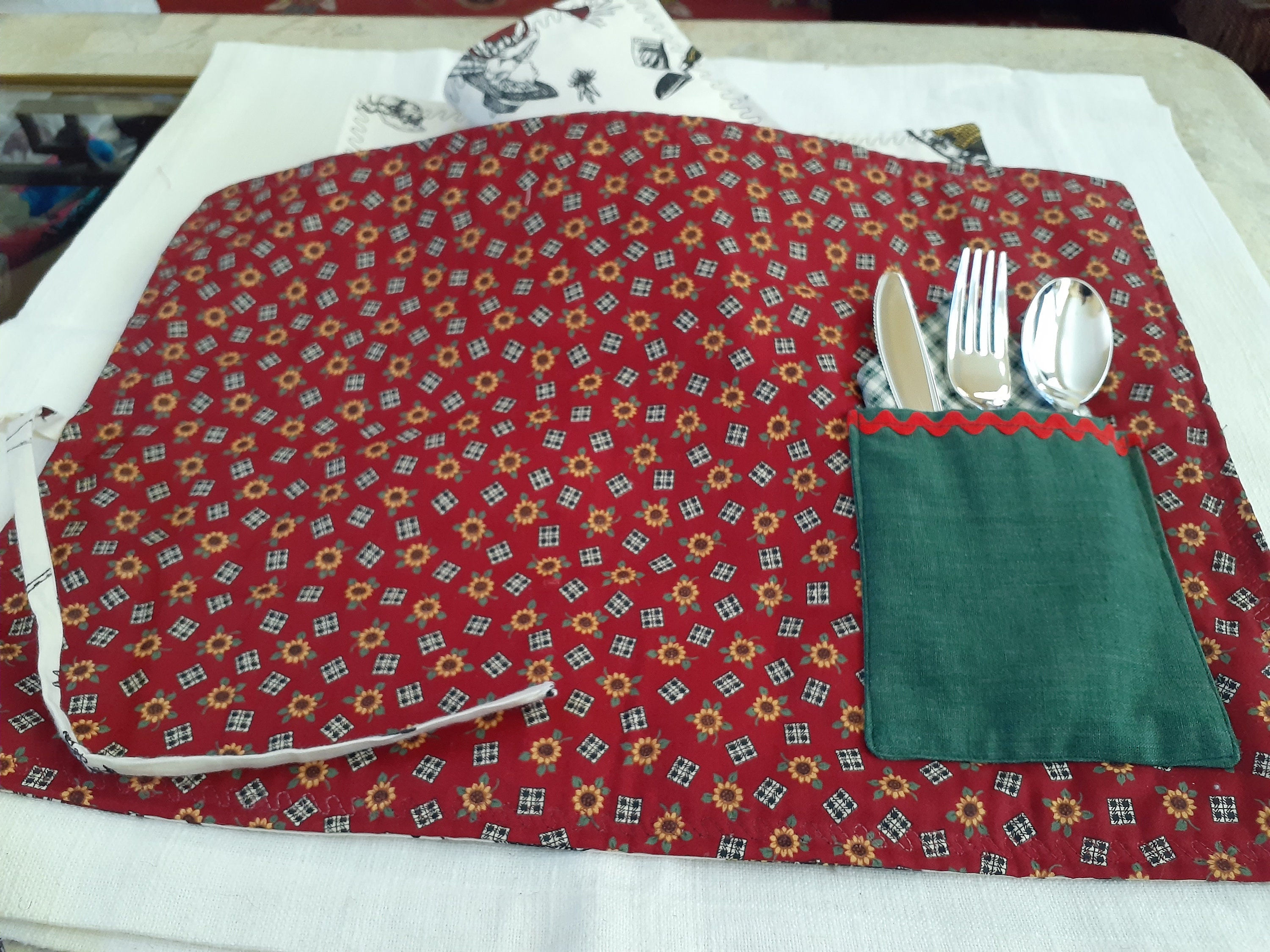 PICNIC PLACEMATS/Placemats mit Serviette und Messer Gabel und Etsy