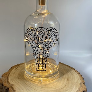 Elephant light bottle - elephant gifts - light bottle - elephant