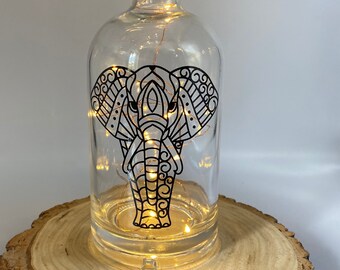 Elephant light bottle - elephant gifts - light bottle - elephant