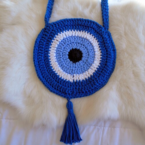 evil eye crochet bolsa