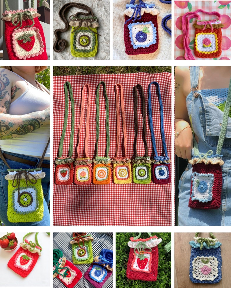 The Fruit Jam Bag Crochet Pattern Beginner/intermediate Etsy