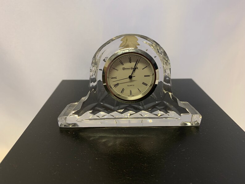 Tyrone Crystal Miniature Mantle Clock Etsy Ireland
