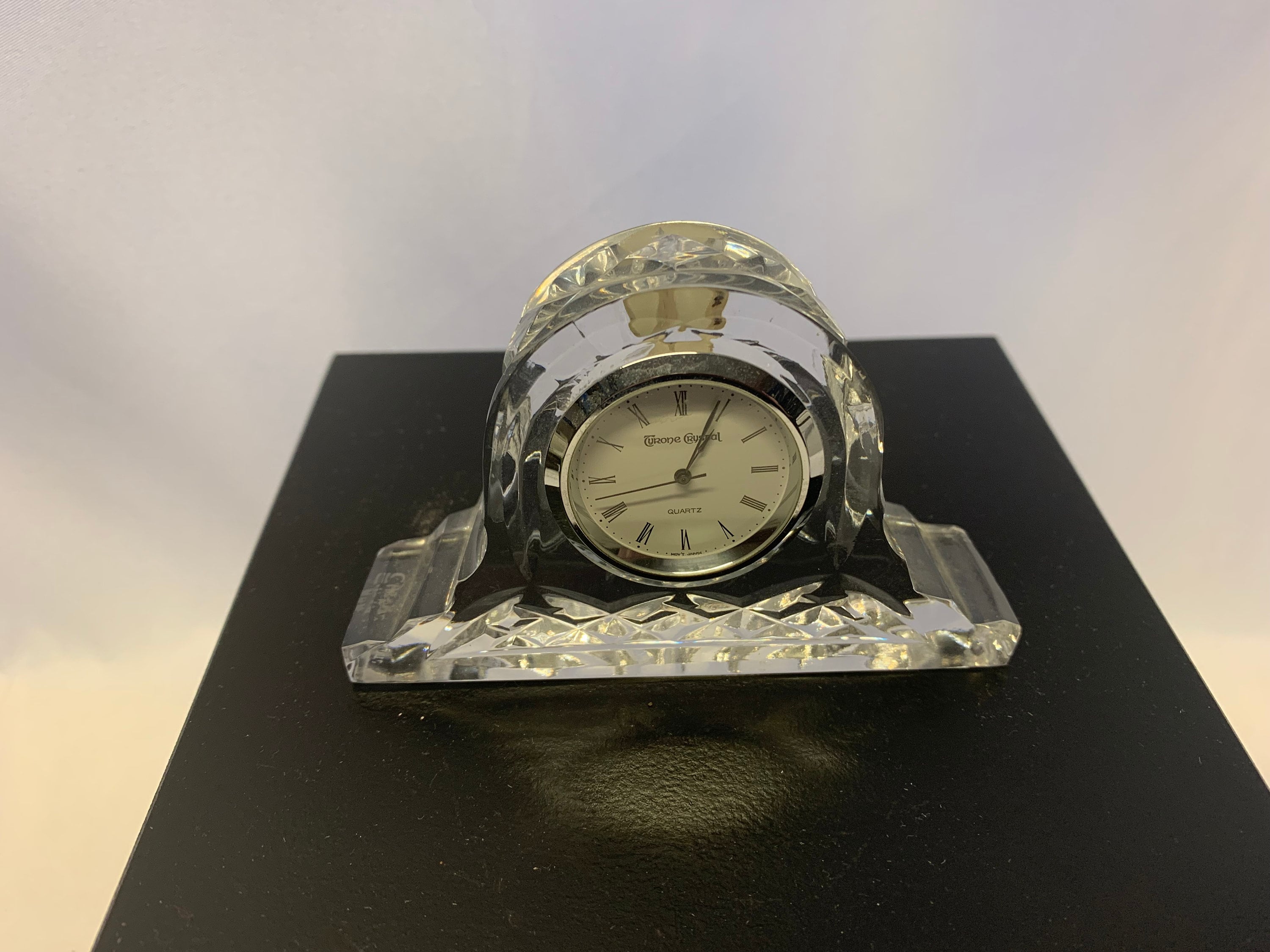 Tyrone Crystal Miniature Mantle Clock Etsy Ireland