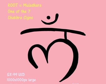 Tatoo - Root Chakhra Symbol - PNG Editable Format