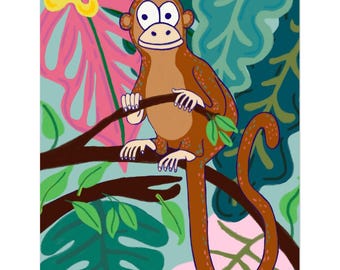 Jungle Monkey Stitched brochure - Uncoated paper (US & CA)