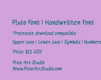 Pluto Handwritten Font
