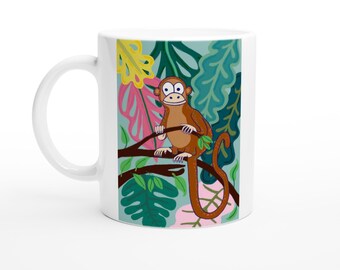 Jungle Monkey | White 11oz Ceramic Mug