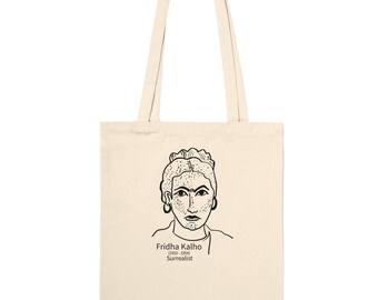 Fridha Kalho - Surrealist Painter | Premium Tote Bag Natural