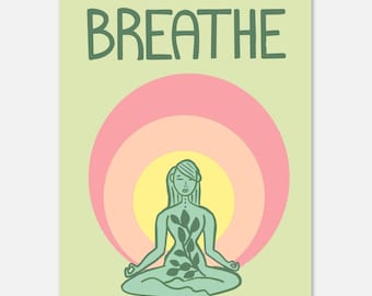 Breathe Zen Lady Premium Matte Paper Poster 27x35 cm / 11x14″
