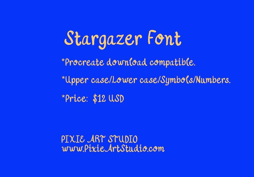 Stargazer Lettering Stargazer Procreate Font - Etsy