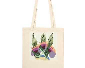 Mod Flowers - Yellow | Premium Tote Bag Natural