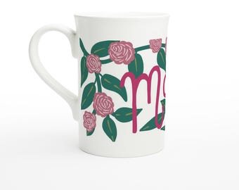 Mom Mug - Happy Mother's day | White 10oz Porcelain Slim Mug