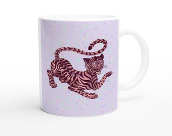 Confetti Tiger | White 11oz Ceramic Mug