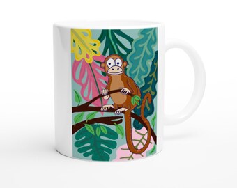 Jungle Monkey | White 11oz Ceramic Mug
