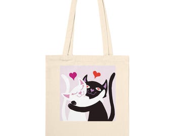 Loving Duo Cats | Premium Tote Bag