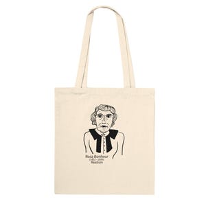 Rosa Bonheur - Pintora Realista / Bolso Tote Premium Natural