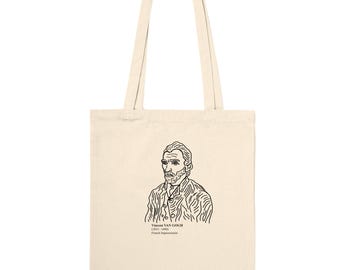 Vincent Van Gogh - Impressionist Painter | Premium Tote Bag Natural