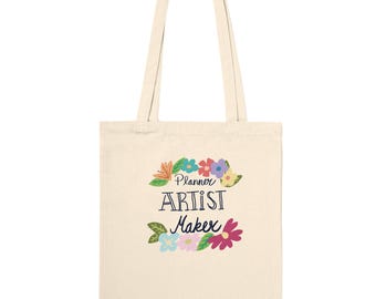 Planner, Artist, Maker - Premium Tote Bag Natural