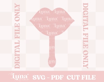 Accessorio fotografico per la tecnica delle ciglia a forma di labbra, file tagliato al laser (download digitale)