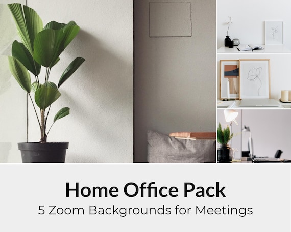 Home Office Zoom Background Pack for Virtual Meetings Instant | Etsy