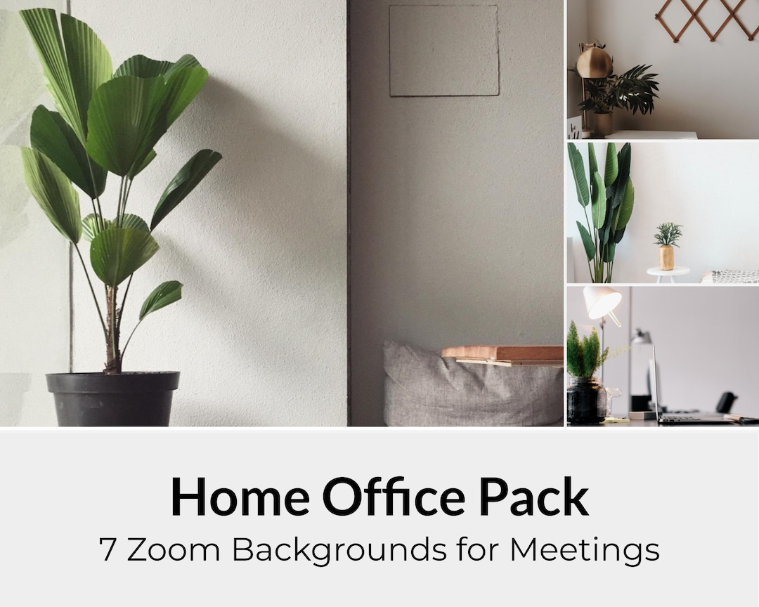 Home Office Zoom Background Pack for Virtual Meetings, Instant Download
