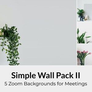 Simple Wall Zoom Background Office Pack II for Virtual Meetings, Digital Meeting Background, Neutral Background, Minimalist Background